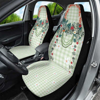 Sage Green Hawaiian Palaka Car Seat Cover Kukui Nut Money Lei - Polynesian Pride
