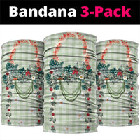 Sage Green Hawaiian Palaka Neck Gaiter Kukui Nut Money Lei - Polynesian Pride