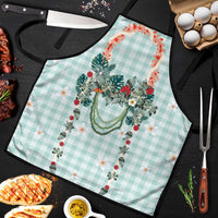 Turquoise Hawaiian Palaka Apron Kukui Nut Money Lei LT9 Turquoise - Polynesian Pride