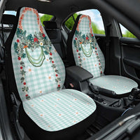 Turquoise Hawaiian Palaka Car Seat Cover Kukui Nut Money Lei - Polynesian Pride