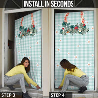 Turquoise Hawaiian Palaka Door Cover Kukui Nut Money Lei - Polynesian Pride