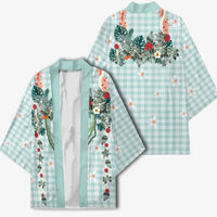 Turquoise Hawaiian Palaka Kimono Kukui Nut Money Lei - Polynesian Pride