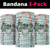 Turquoise Hawaiian Palaka Neck Gaiter Kukui Nut Money Lei - Polynesian Pride