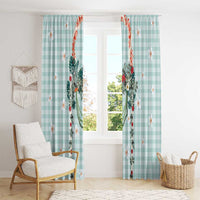 Turquoise Hawaiian Palaka Window Curtain Kukui Nut Money Lei LT9 - Polynesian Pride