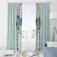 Turquoise Hawaiian Palaka Window Curtain Kukui Nut Money Lei LT9 - Polynesian Pride