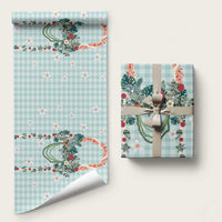 Turquoise Hawaiian Palaka Wrapping Paper Kukui Nut Money Lei - Polynesian Pride