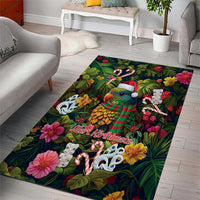 Meri Kirihimete Kakapo Santa Area Rug Merry Christmas with Tropical Vibe LT9 - Polynesian Pride
