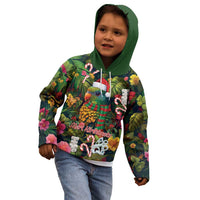 Meri Kirihimete Kakapo Santa Kid Hoodie Merry Christmas with Tropical Vibe