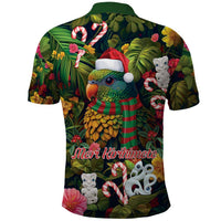 Meri Kirihimete Kakapo Santa Polo Shirt Merry Christmas with Tropical Vibe
