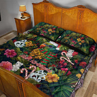 Meri Kirihimete Kakapo Santa Quilt Bed Set Merry Christmas with Tropical Vibe LT9 - Polynesian Pride