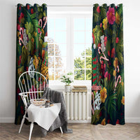 Meri Kirihimete Kakapo Santa Window Curtain Merry Christmas with Tropical Vibe LT9 - Polynesian Pride