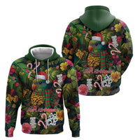 Meri Kirihimete Kakapo Santa Zip Hoodie Merry Christmas with Tropical Vibe