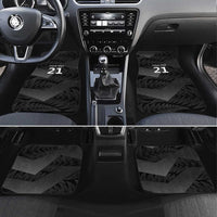 New Zealand Cricket Custom Car Mats Potae Pango Black Fern Pattern LT9 Set 4pcs Black - Polynesian Pride