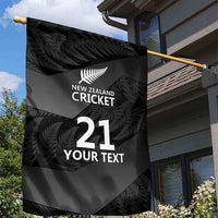 New Zealand Cricket Custom Garden Flag Potae Pango Black Fern Pattern LT9 - Polynesian Pride
