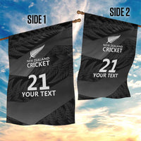 New Zealand Cricket Custom Garden Flag Potae Pango Black Fern Pattern LT9 - Polynesian Pride