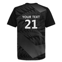 New Zealand Cricket Custom Rugby Jersey Potae Pango Black Fern Pattern