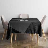 New Zealand Cricket Custom Tablecloth Potae Pango Black Fern Pattern LT9 - Polynesian Pride
