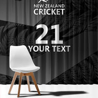 New Zealand Cricket Custom Window Curtain Potae Pango Black Fern Pattern LT9 - Polynesian Pride