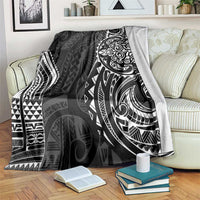 Polynesian Turtle Tribal Tattoo Blanket Black Style LT9 Black - Polynesian Pride