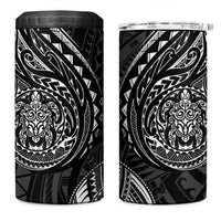 Polynesian Turtle Tribal Tattoo 4 in 1 Can Cooler Tumbler Black Style LT9 One Size: 16 oz Black - Polynesian Pride
