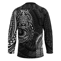 Polynesian Turtle Tribal Tattoo Hockey Jersey Black Style LT9 - Polynesian Pride