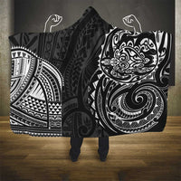 Polynesian Turtle Tribal Tattoo Hooded Blanket Black Style LT9 - Polynesian Pride