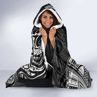 Polynesian Turtle Tribal Tattoo Hooded Blanket Black Style LT9 - Polynesian Pride