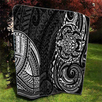 Polynesian Turtle Tribal Tattoo Quilt Black Style