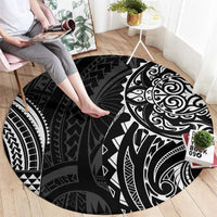 Polynesian Turtle Tribal Tattoo Round Carpet Black Style LT9 - Polynesian Pride