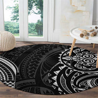 Polynesian Turtle Tribal Tattoo Round Carpet Black Style LT9 - Polynesian Pride