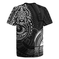 Polynesian Turtle Tribal Tattoo Rugby Jersey Black Style