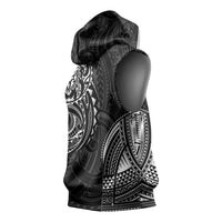 Polynesian Turtle Tribal Tattoo Sleeveless Hoodie Black Style LT9 - Polynesian Pride