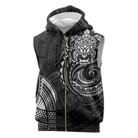 Polynesian Turtle Tribal Tattoo Sleeveless Zip Hoodie Black Style LT9 Black - Polynesian Pride