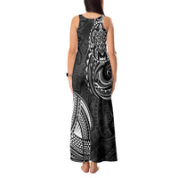Polynesian Turtle Tribal Tattoo Tank Maxi Dress Black Style LT9 - Polynesian Pride