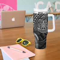 Polynesian Turtle Tribal Tattoo Tumbler With Handle Black Style LT9 - Polynesian Pride