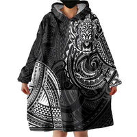 Polynesian Turtle Tribal Tattoo Wearable Blanket Hoodie Black Style LT9 - Polynesian Pride