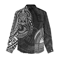 Polynesian Turtle Tribal Tattoo Women Casual Shirt Black Style