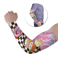 Personalized Japanese Kawaii Sushi Roll Arm Sleeves Wagara Palaka Pattern LT9 Set of 2 Pink - Polynesian Pride