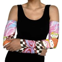 Personalized Japanese Kawaii Sushi Roll Arm Sleeves Wagara Palaka Pattern LT9 - Polynesian Pride