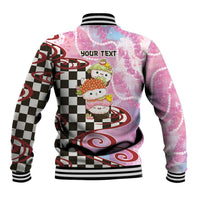 Personalized Japanese Kawaii Sushi Roll Baseball Jacket Wagara Palaka Pattern LT9 - Polynesian Pride