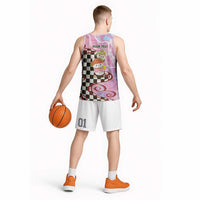 Personalized Japanese Kawaii Sushi Roll Basketball Jersey Wagara Palaka Pattern LT9 - Polynesian Pride