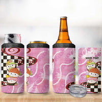 Personalized Japanese Kawaii Sushi Roll 4 in 1 Can Cooler Tumbler Wagara Palaka Pattern LT9 - Polynesian Pride