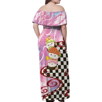 Personalized Japanese Kawaii Sushi Roll Family Matching Off Shoulder Maxi Dress and Hawaiian Shirt Wagara Palaka Pattern LT9 - Polynesian Pride