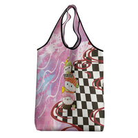 Personalized Japanese Kawaii Sushi Roll Grocery Bag Wagara Palaka Pattern LT9 - Polynesian Pride