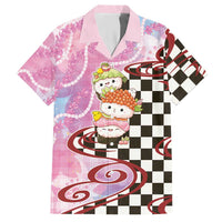 Personalized Japanese Kawaii Sushi Roll Hawaiian Shirt Wagara Palaka Pattern LT9 Pink - Polynesian Pride