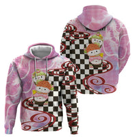 Personalized Japanese Kawaii Sushi Roll Hoodie Wagara Palaka Pattern LT9 - Polynesian Pride