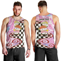 Personalized Japanese Kawaii Sushi Roll Men Tank Top Wagara Palaka Pattern LT9 - Polynesian Pride
