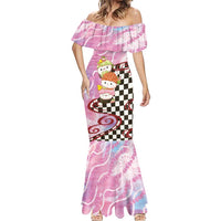 Personalized Japanese Kawaii Sushi Roll Mermaid Dress Wagara Palaka Pattern LT9 - Polynesian Pride