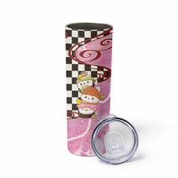 Personalized Japanese Kawaii Sushi Roll Skinny Tumbler Wagara Palaka Pattern LT9 - Polynesian Pride