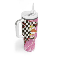 Personalized Japanese Kawaii Sushi Roll Tumbler With Handle Wagara Palaka Pattern LT9 - Polynesian Pride